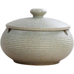 Ceramic Ashtray with Lids,Windproof Cigarette Ashtray for Indoor Use, Ash Holder